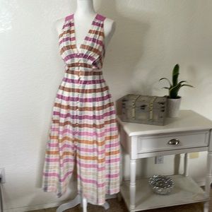 Anthropologie Maeve Ombre Plaid Midi Sundress. NWT size 4